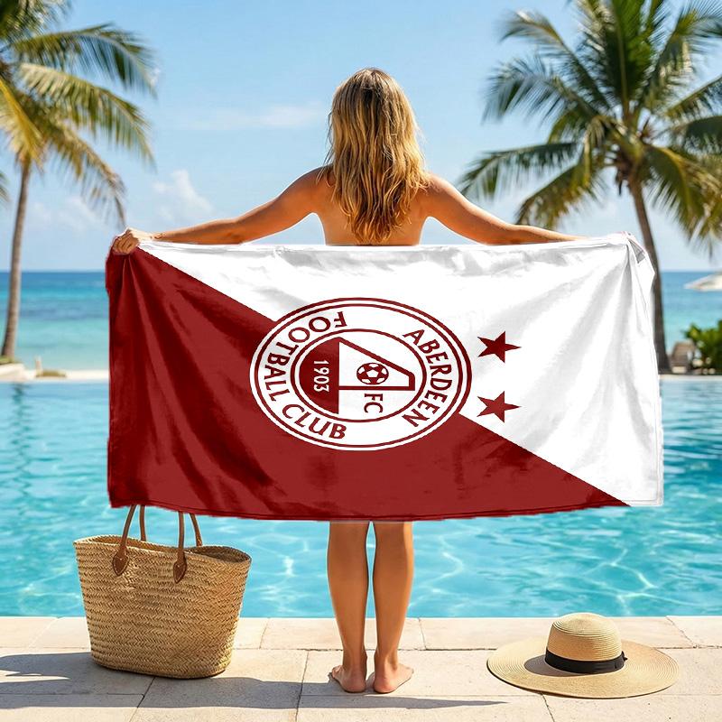 Aberdeen FC Aufdruck Schnelltrocknendes Strandtuch Mikrofaser Saugfähig Tragbar Reise Schwimmtuch