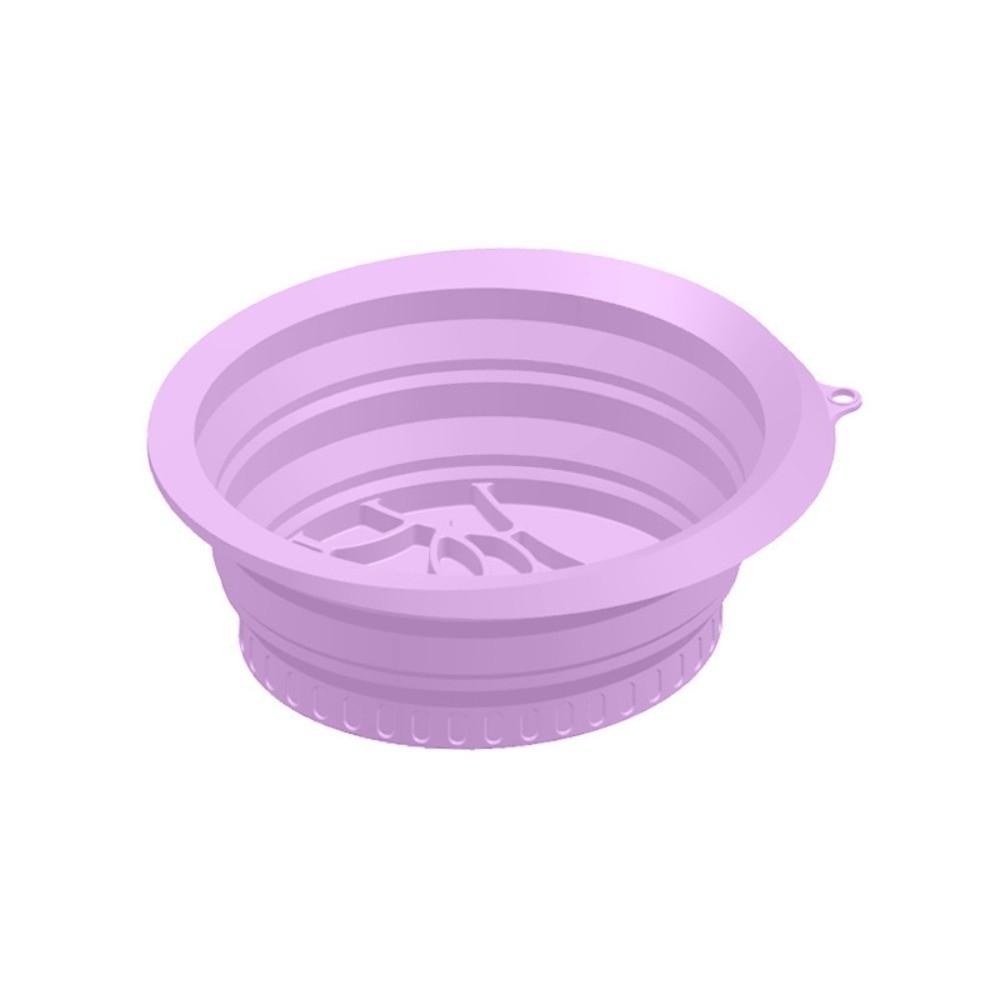 Collapsible Design Face Ice Bath Tray Built-In Icetray Cooling Facial Washing Basin  Skin Care фиолетовый