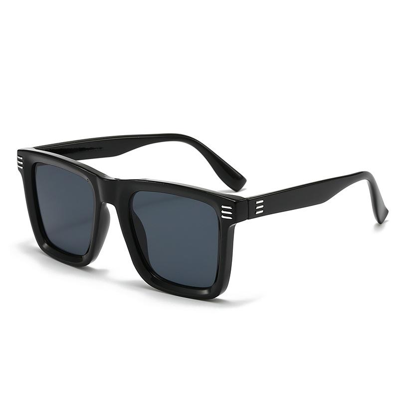 Men's High-end Large-frame Square Sunglasses with European and American Style, UV Protection.