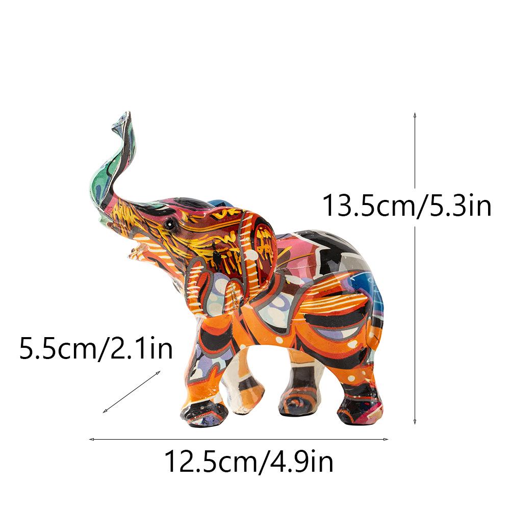

Красочные украшения из смолы в виде слона — креативное украшение для дома или офиса