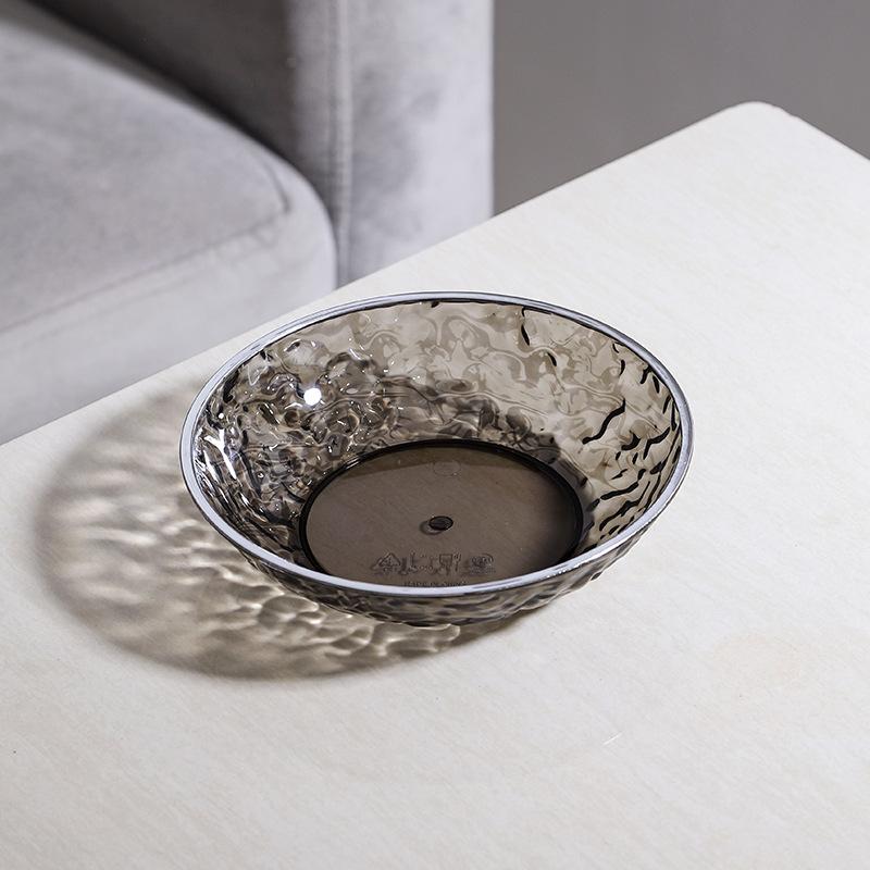 Transparent Chinese Tea Cake Plate Exquisite Dim Sum Cake Plate Household Fruit Plate Living Room Desktop Retro Wedding Dried Fruit Plate