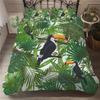 Toucan Bedding Set Palm Leaves Duvet Cover Twin For Boys Girls Tropical Jungle Birds Comforter Cover Botanical Bedspread Cover