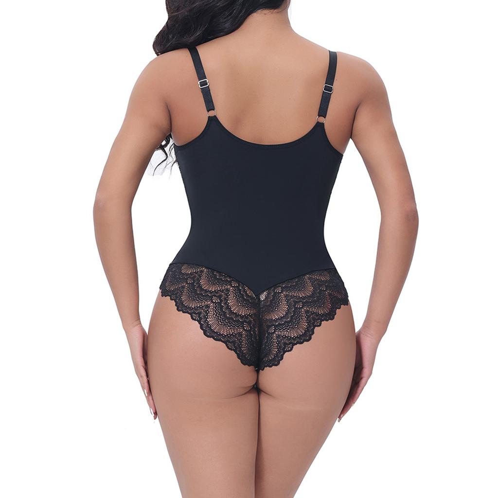 Lace Shapewear Bodysuit for Women Tummy Control Full Body Shaper V-Neck Backless Tank Tops One Piece Body Shaper Thong Sculpting Bodysuit