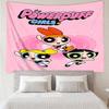 The-Powerpuff-Girls Print Tapestry, Backdrop, Easy Setup, Ideal for Bedroom, Office & Living Room, with Aesthetic Wall Hanging Decor.