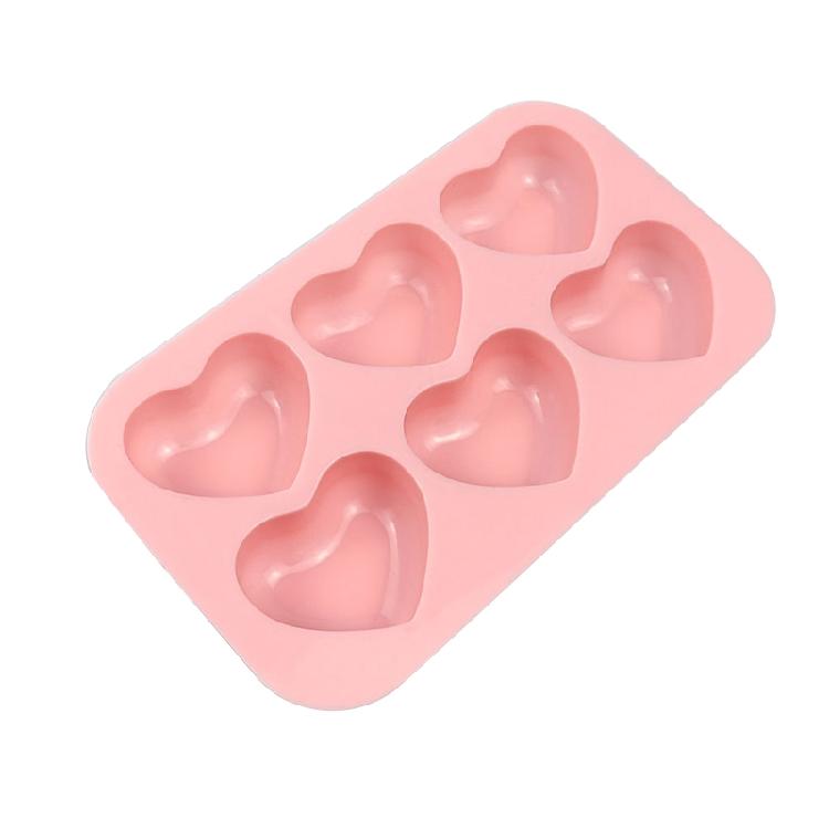 6 Cells Silicone Cake Molds Heart Shaped Mousse Moulds Cake Decorating Gadgets