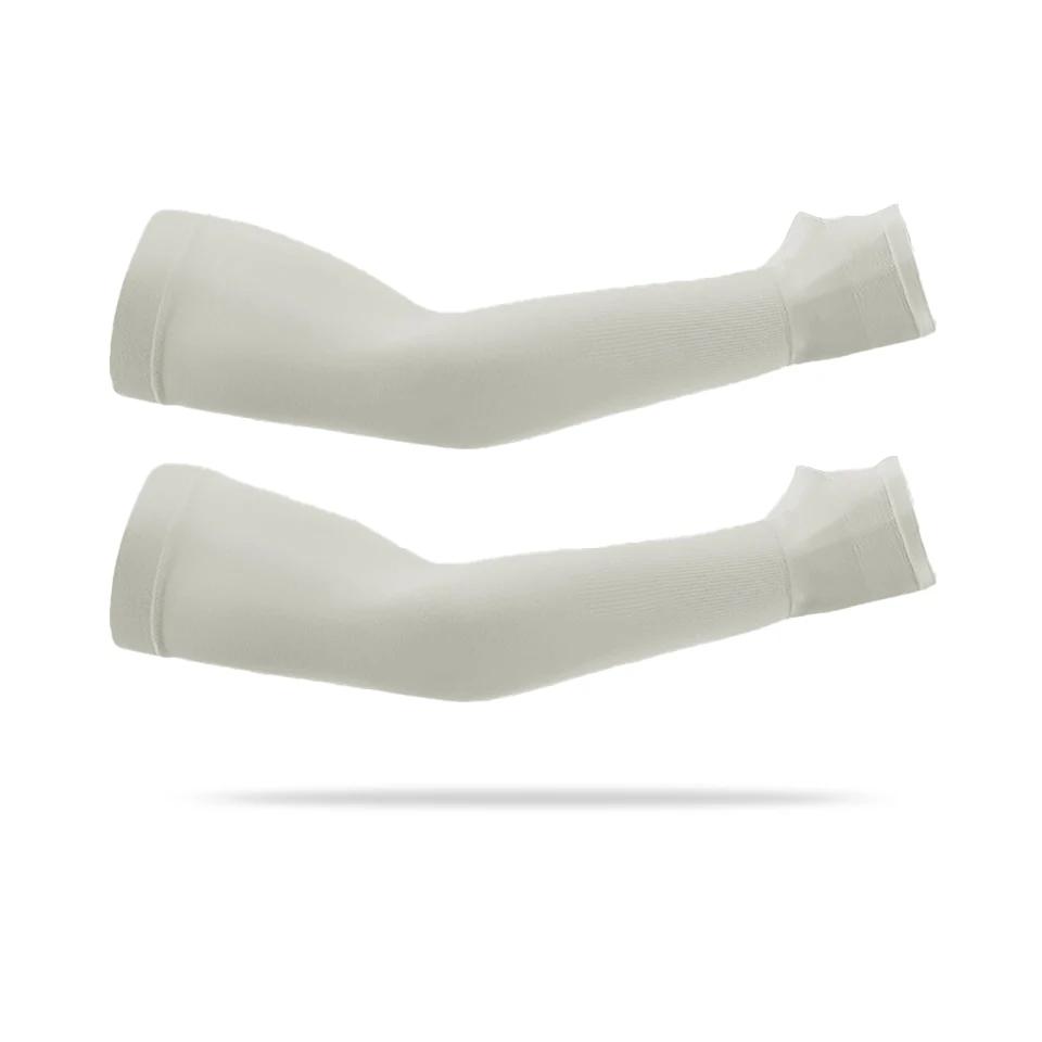 

1 пара UPF50+ летние прохладные нарукавники для женщин, для велоспорта, бега, рыбалки, нарукавники для мужчин, дышащие, солнцезащитные, из ледяного шелка, унисекс Free size серый