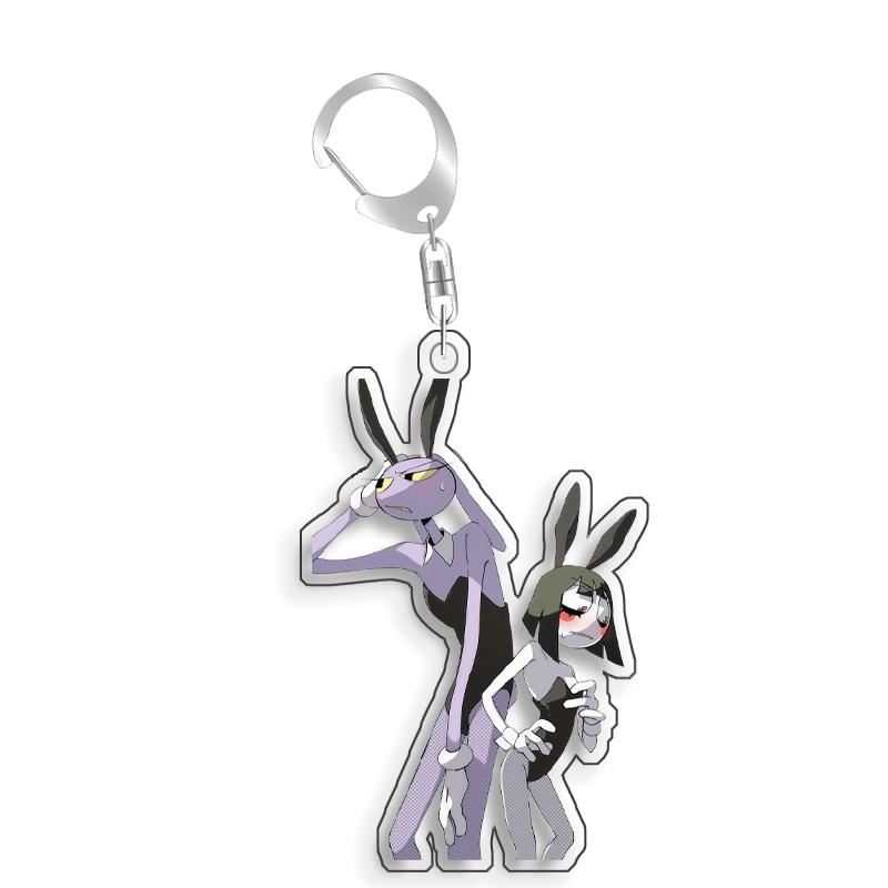 For The Amazing Digital Circus Pomni Jax Ragatha Kinger Caine Acrylic selfmade cute Cartoon Anime Keychain Pendant Toy gift 5cm