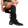 Autumn and Winter New Large Size High Tube Tassel Fashion Boots Women's Outer Wear Square and Tassel