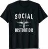 Men Clothing Social Distortion Winged Wheel TShirt Ball and Chain Mens Tshirt Street Hip Hop Style Tees Loose Tops Streetwear