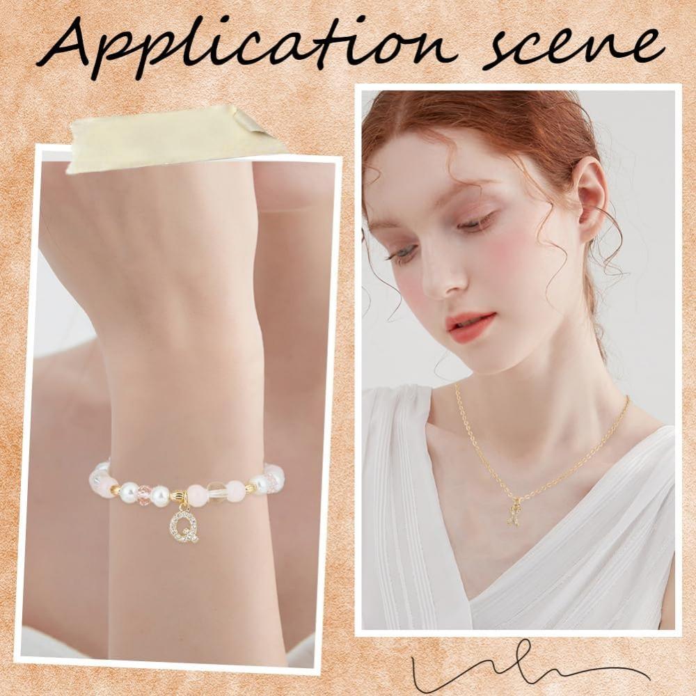 Lot de 26 breloques en forme de lettres de l'alphabet en plaqué or avec strass véritables, breloques en vrac dorées AZ, petites breloques en métal à paillettes