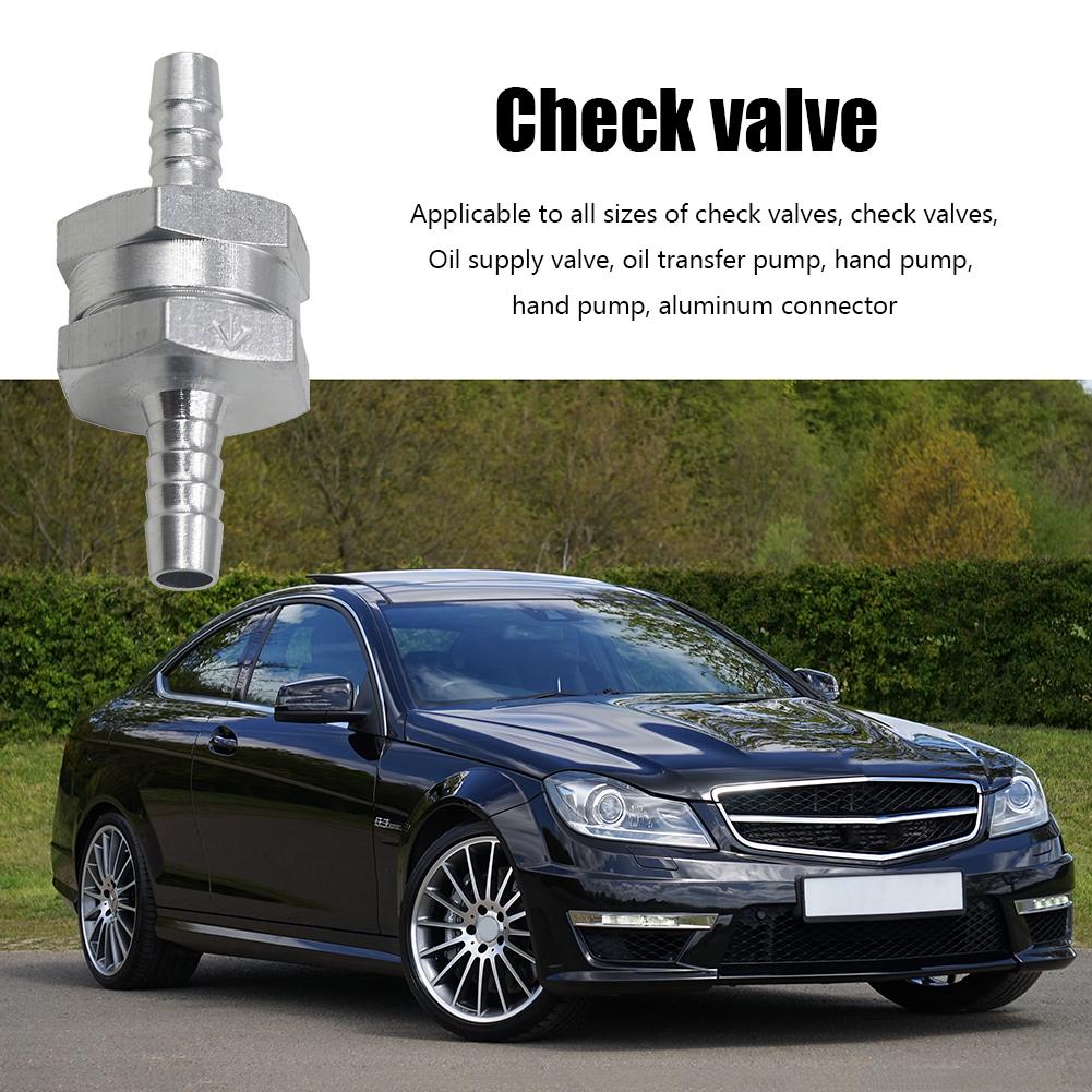 Aluminium Alloy Fuel Non Return Check Valve One Way Petrol for Car Auto Helicopters Ships Accessories
