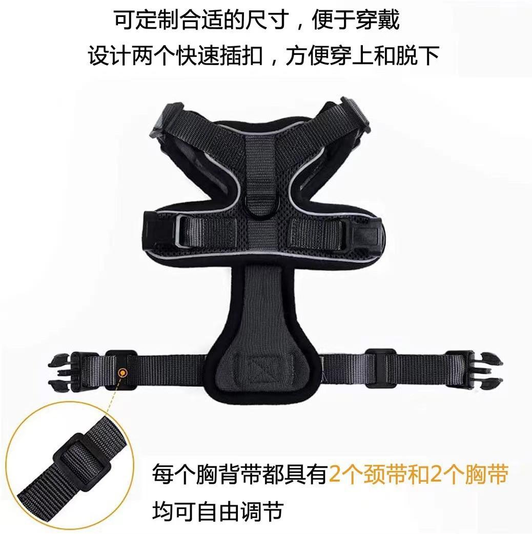 

Escape Proof Cat Harness and Leash Soft Adjustable Vest for Walking Cats Easy Control Pet Harness Outdoor Training Pet Collar M 7.5-13kg чорний