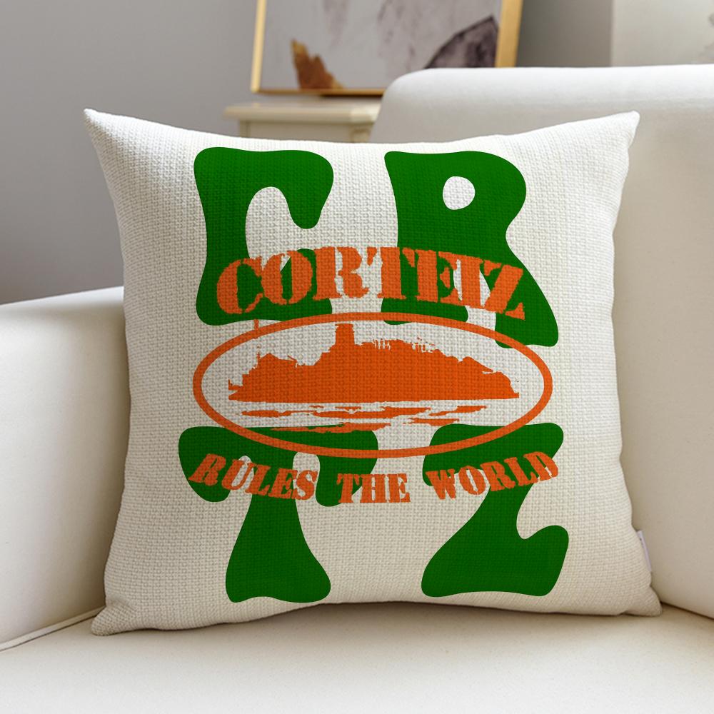Street CCorteizS Cushion Cover Breathable and Skinfriendly Linen Pillowcase Square Removable and Washable Cushion