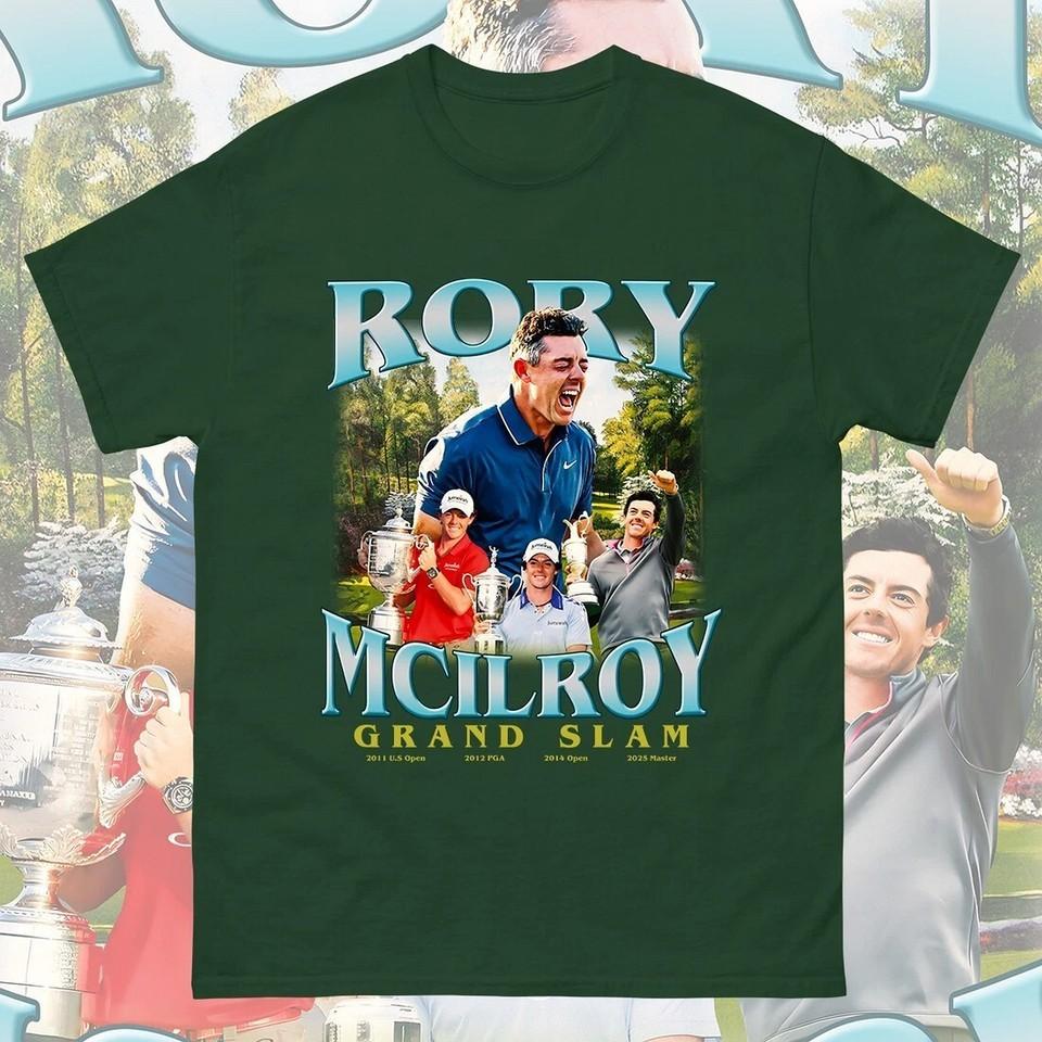 Rory McIlroy Masters Golf 2025 Champion Unisex T-Shirt S-3XL Q2544 Unisex T-Shirt XXL