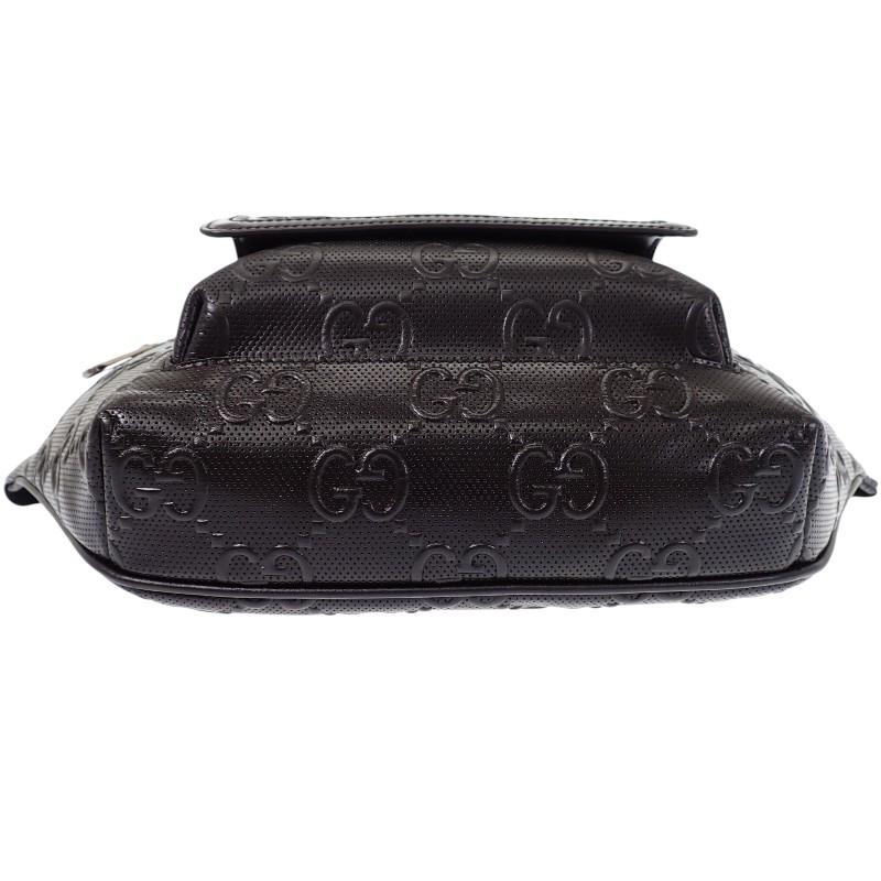 Gucci 645093_1W3CN_1000 Body Bag Black Leather Mens