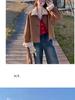 Women's Fashionable Petite Shearling Coat: Thickened, Reversible with Fur and Suede-Like Fabric, Short Anti-Suede Plush Top