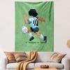 "Pixel Art Soccer Player In Action" Patterned Tapestry Home Decor, Suitable for Bedroom and Living Room, Gift