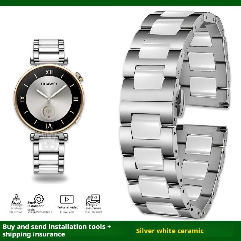 Bracelet Rapide Céramique Métal pour Huawei Watch GT5 Pro 46mm GT 5 4 3 2 Samsung Galaxy 6 5 Pro 3 20mm 22mm Bracelet de Montre en Acier Inoxydable