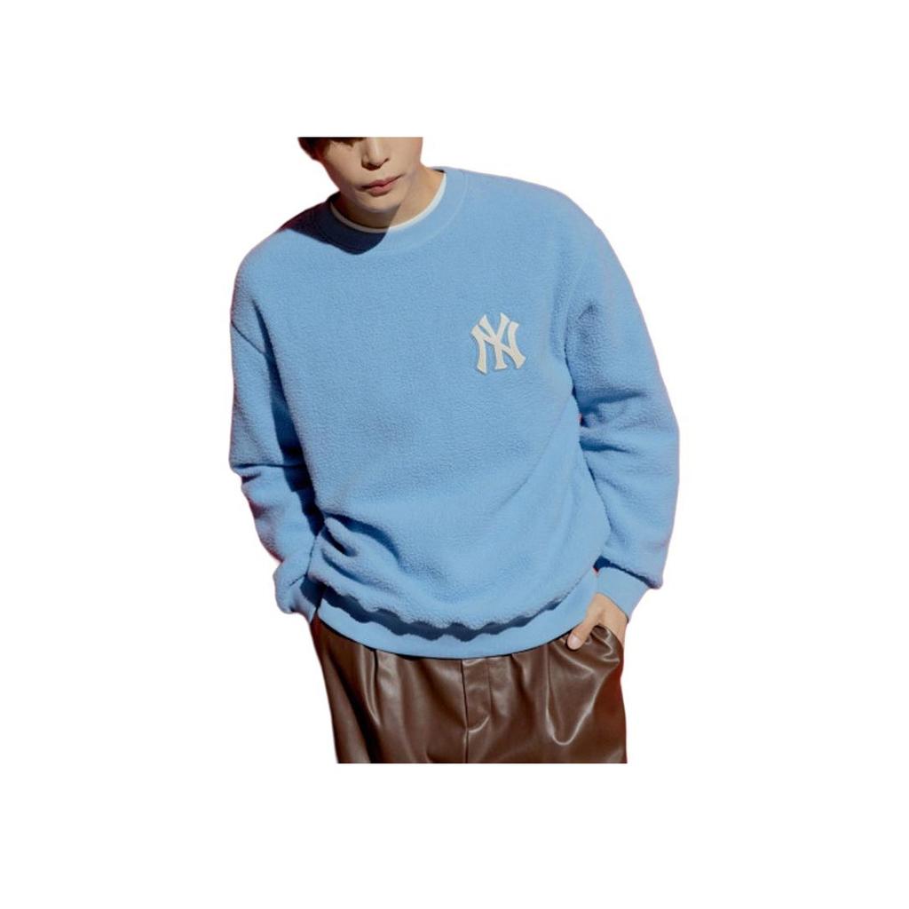 New MLB Base Logo Sweatshirts Unisex Blue 3AMTF5116-50BLL