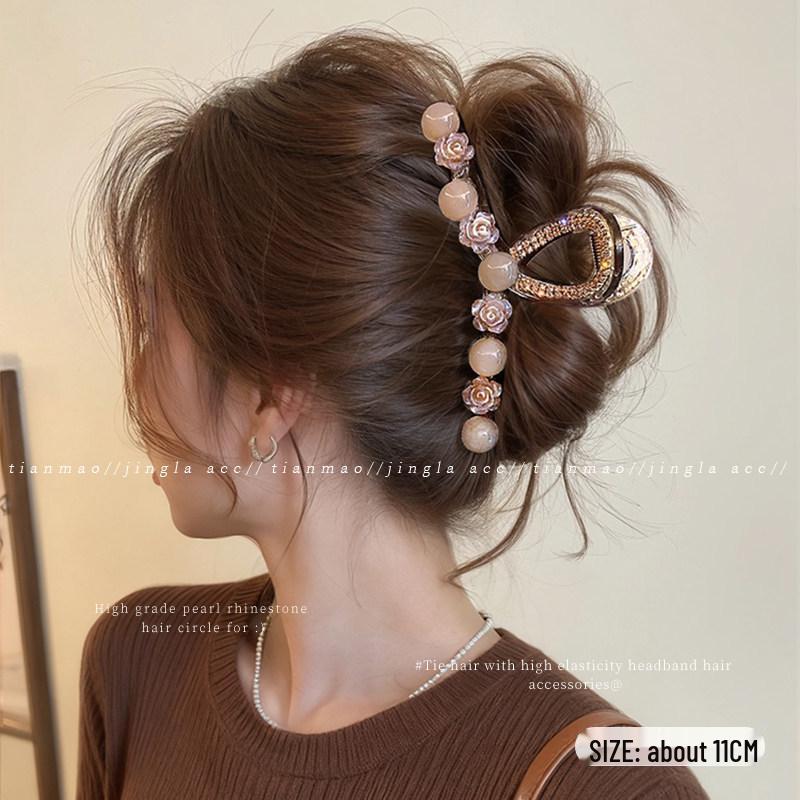 Elegant Large Hair Claw Clip for Thick Hair - High-End Korean Updo Shark Clip