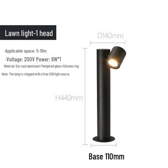 

Dual-Head Rotating LED Outdoor Waterproof Courtyard Light