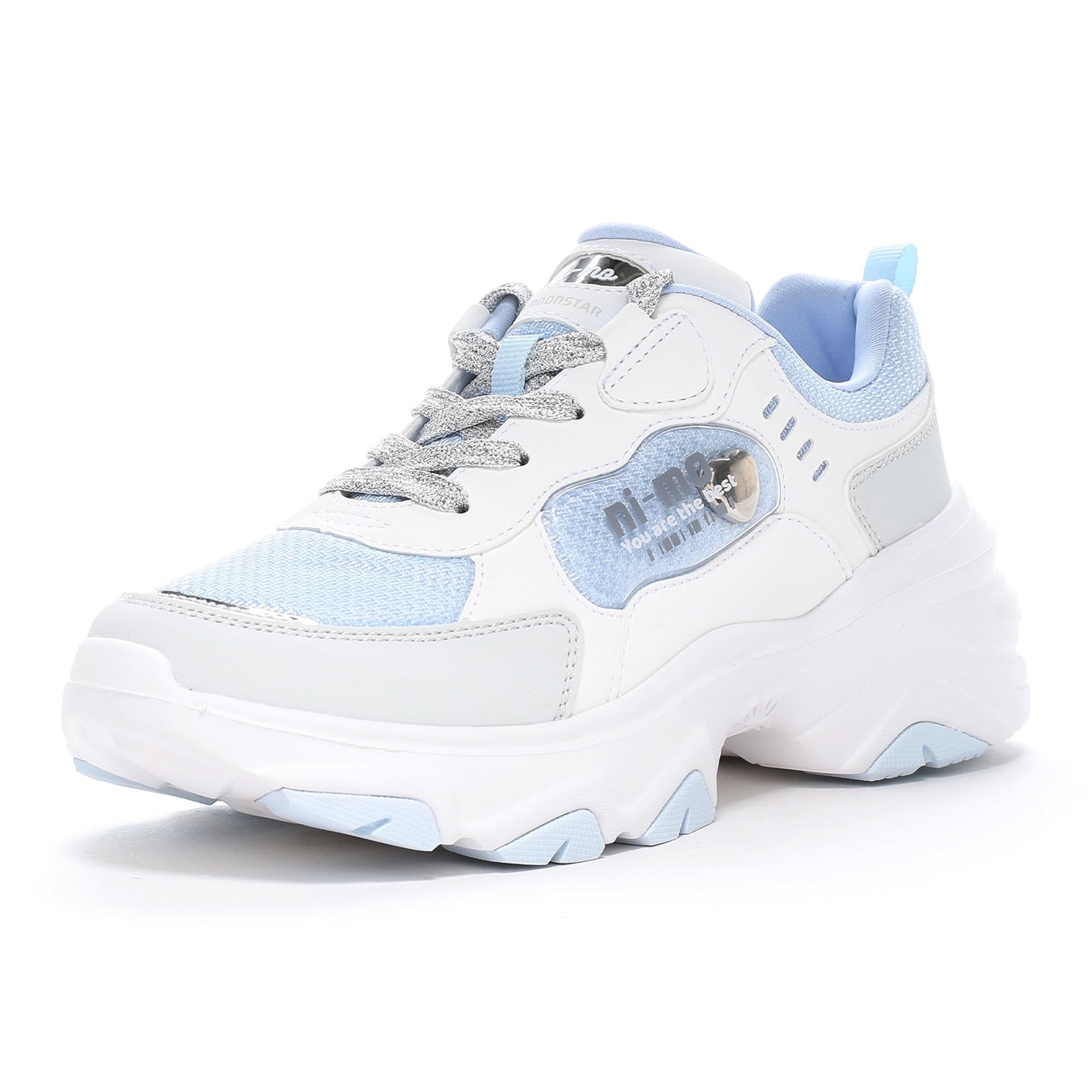 

толстые красивые антибактериальные и 2E [Moonstar] Кроссовки, подошвы, ноги, дезодорирующие, шнуровка, 19см~24.5см, девочки, саксофон, 22.0 см,