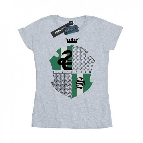 

Harry Potter Womens/Ladies Slytherin Shield Cotton T-Shirt білий