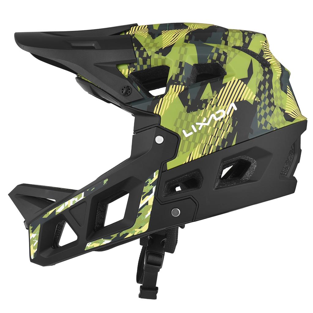 Bike Helmet with Visor Full Face Helmet Outdoor Camouflage Mountain Bike Off Road Racing Speed Drop Cycling Helmet Cycle Helmet