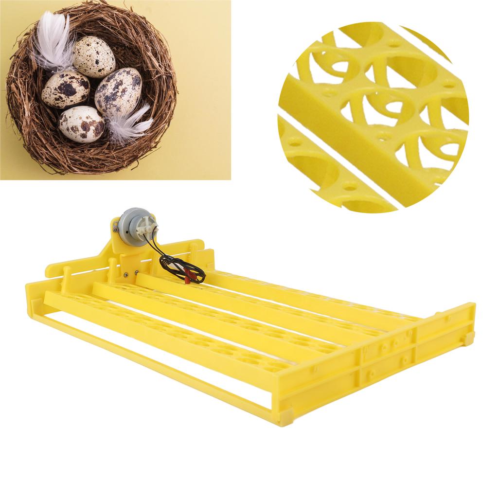 88 stk. Egginkubatorbrett Automatisk eggevender Vendebrett med motor for fugle-vakttelegg 12V