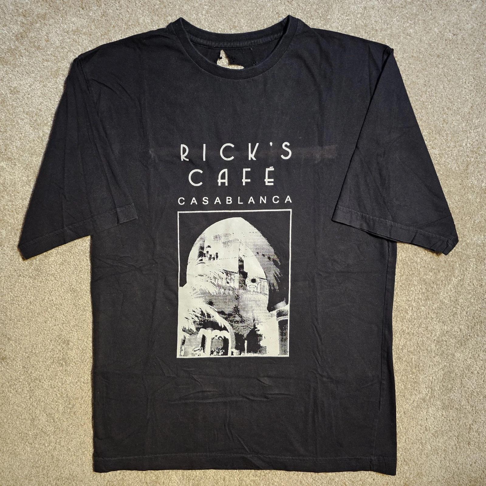 Vintage Y2k Casablanca Ricks Cafe Movie T-shirt Mens M Faded Goth Skate Emo Punk 4XL