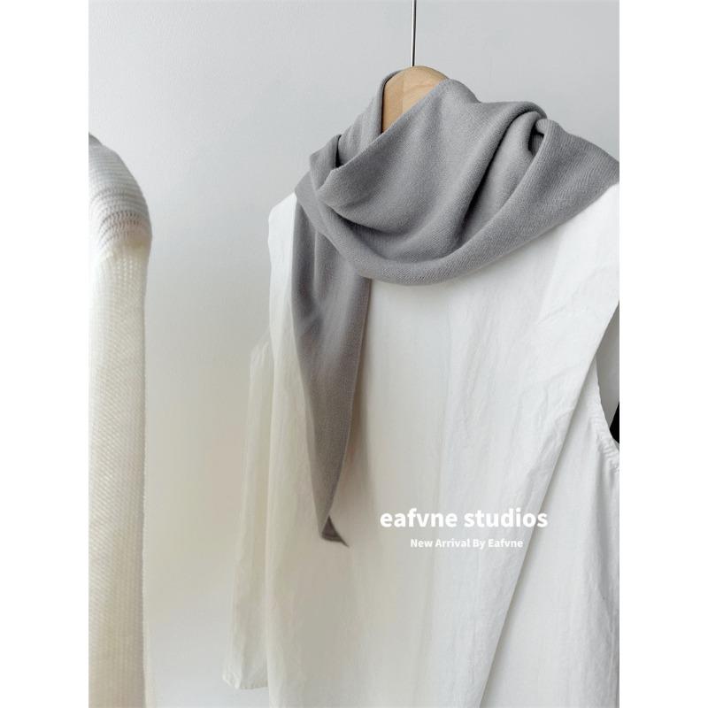 Versatile simple warm knitted triangle scarf multi-functional spring and autumn matching shawl scarf small scarf vest