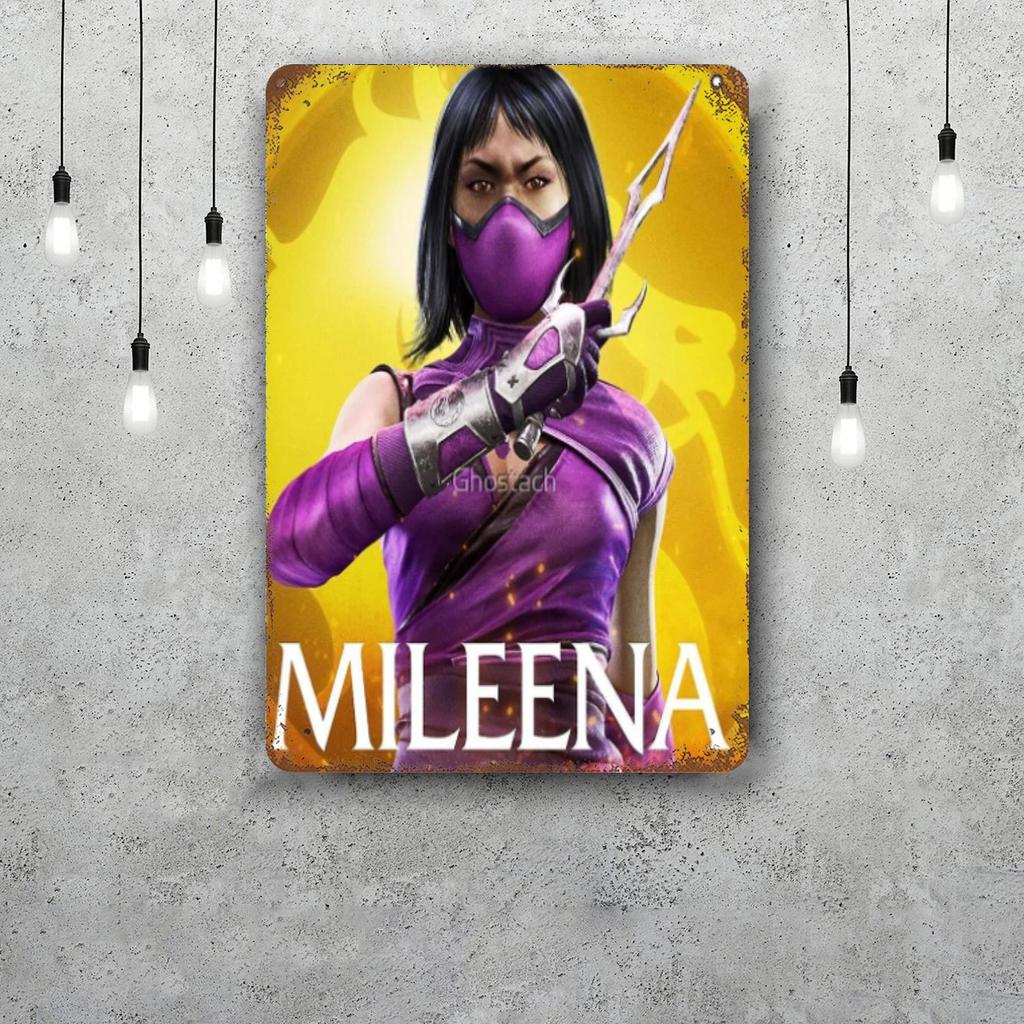 mileena Decor Poster Vintage Tin Sign Metal Sign Decorative Plaque for Pub Bar Man Cave Club Wall Decoration
