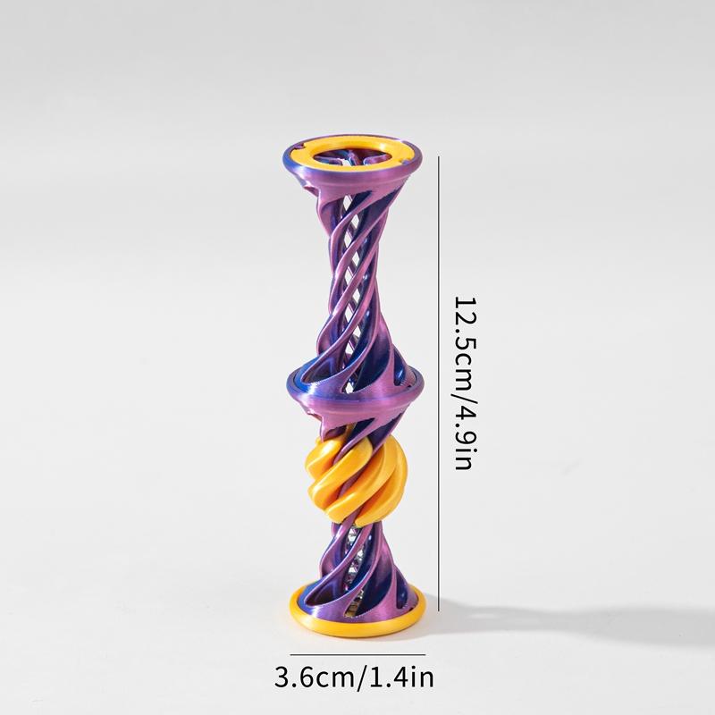 3D Printed Rotating Pyramid Toy 3d Spiral Cone Release Pressure Toys Desktop Accessorie Printed Through Pyramid Spiral Cone Toy
