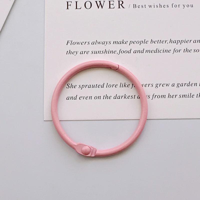 45mm Colored Macaron Keychain Ring: DIY Jewelry & Book Page Accessory