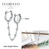 FLORATO 925 Silver Earrings Chain Tassel Pendant Earrings Zircon Silver Earrings for Women Trend Luxury Wedding Jewelry