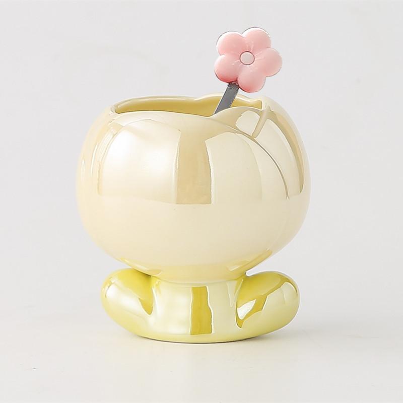 

Творческая кружка-тюльпан для дома, завтрака, молока, офиса, керамическая кружка для воды, кофейни, дневного чая, латте, кофе, праздничный подарок 201-300ml