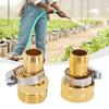 Heavy Duty Brass Mender End Repair Kit Male Female Hose Connector 3/4 Inch