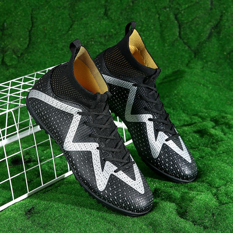 FG/TF Men s Outsole Football Shoes Men s High Top Football Boots Plus Size 35-47 Breathable Outdoor Sports Training Shoes 35