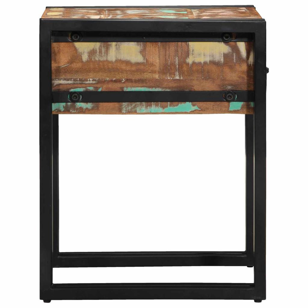 Side Table 40 X 40 X 50 Cm Solid Upcycled Wood