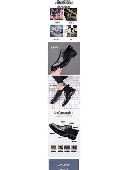 Herren Koreanischer & Britischer Stil Leder Hochzeit- und Businessschuhe