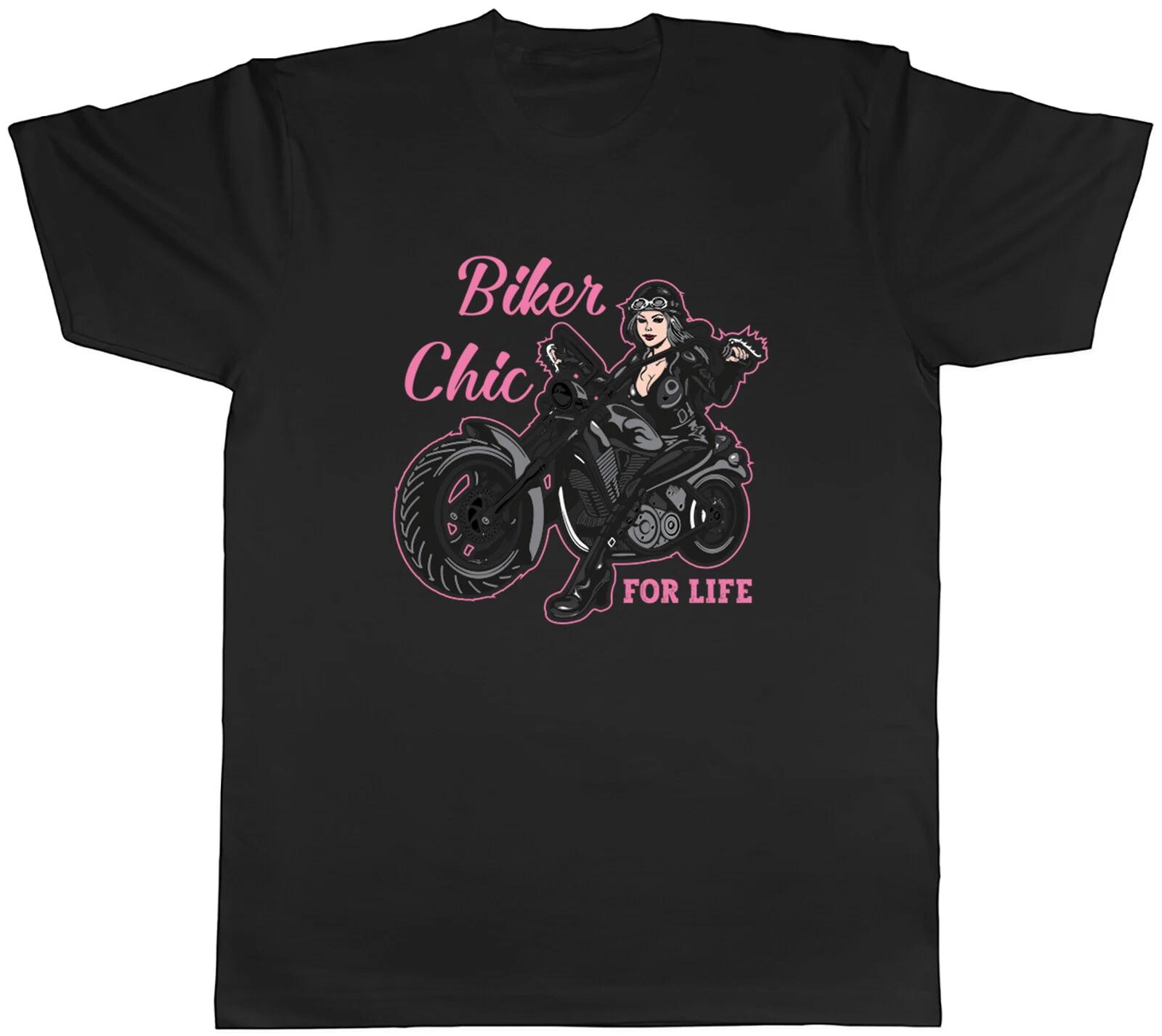 Biker Chic T-Shirt Motorbike Rider Motorcycle Unisex Tee Gift XXXXL