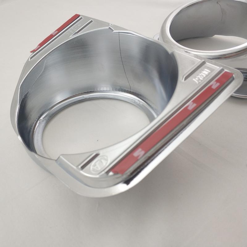 2pcs New ABS Chrome Car Accessories Plated Front Fog Lamp Cover Trim Paste Style For Toyota Hiace Commuter 2014 2015 2016 2017