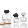 Transparent Glass Perfume Spray Bottle with Cap and Nozzle