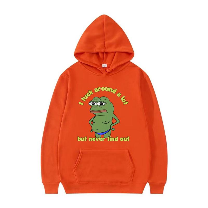 Funny Pepe The Frog Meme Graphic Hoodie Men Women Harajuku Cartoon Humor Sweatshirts Man Oversized Pullovers Hoodies
