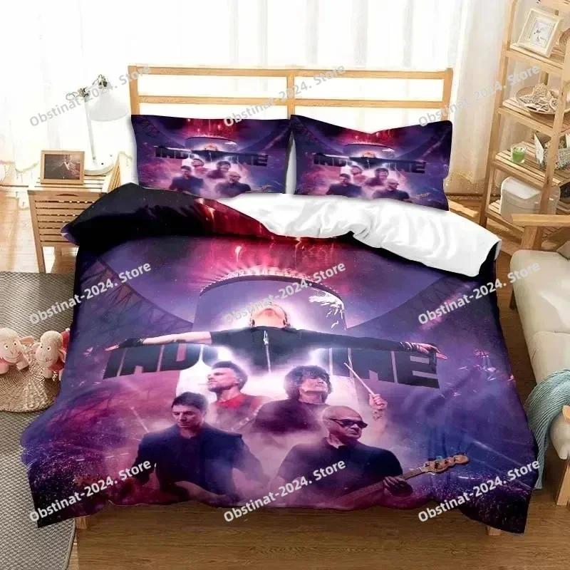 Set Biancheria da Letto con Stampa 3D Logo Roccia Indocina Matrimoniale Singolo King Copripiumino Piumone Federa Bambini Bambine Adulti Camera da Letto