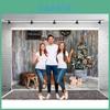 Grauer Kinder-Fotografie-Hintergrundstoff Weihnachten Thema Studio Requisiten 150*100cm