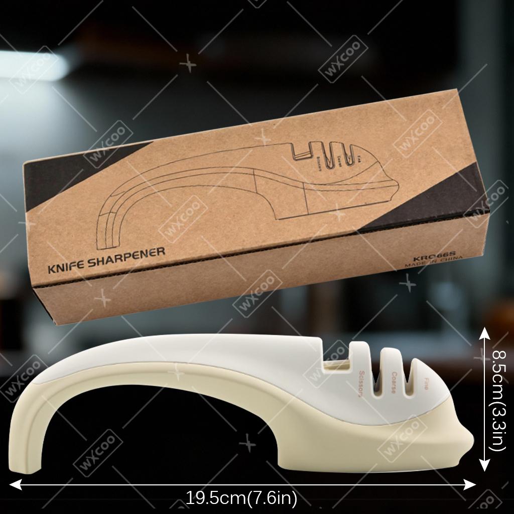 Handheld 3 Stage Knife Sharpener for Kitchen Knife Scissor Sharpening Tools Coarse Fine Grinding To Repair Restore Polish Blades
