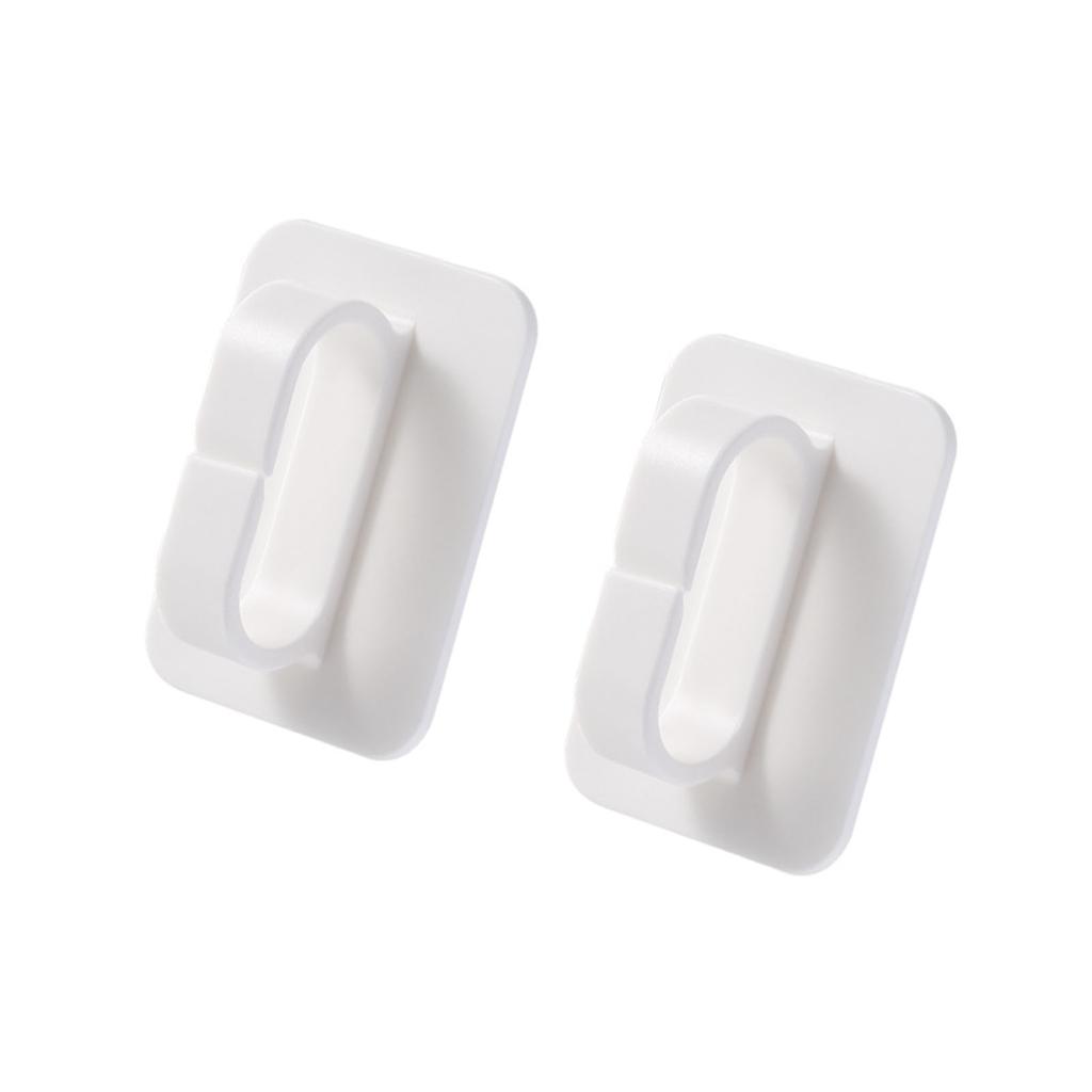 2 Stück Klebehaken Schlicht Modern Robust ABS Ringform Design Multifunktionale Wandhaken für Zuhause