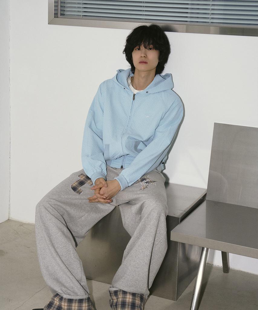 Travel Wrinkle Light Hoodie Zip-Up Blue