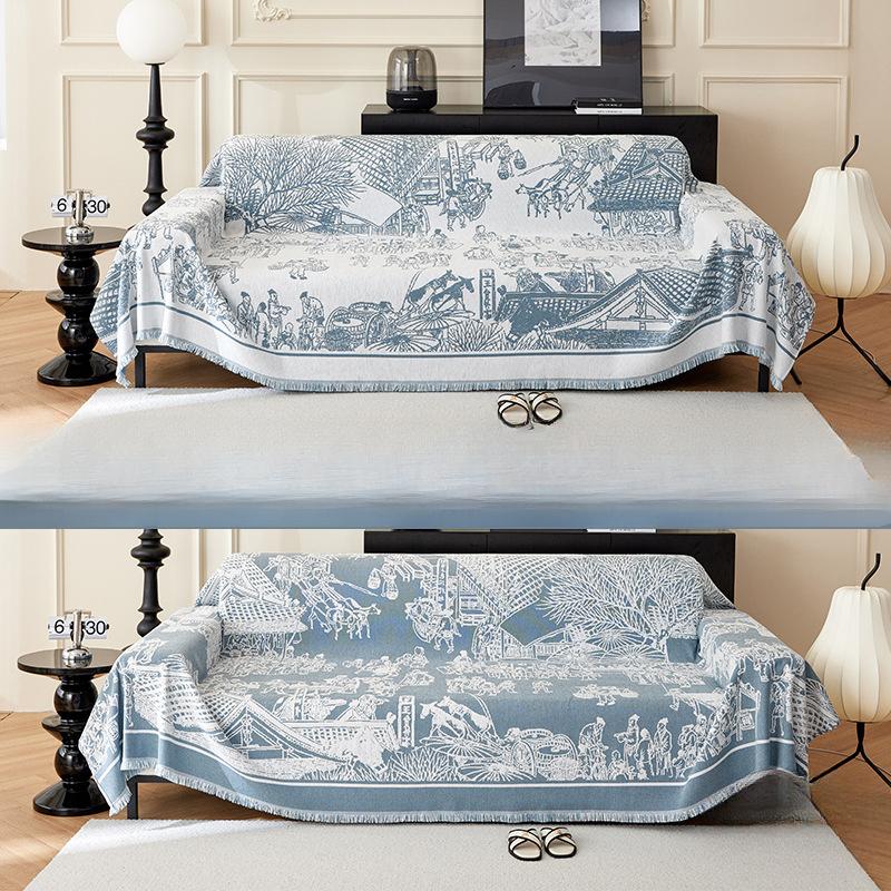 Chinese Style High Sense Sofa Towel Chenille Sofa Cover Cloth Four Seasons Universal Anti-Scratching Sofa Cover Sofa Cover